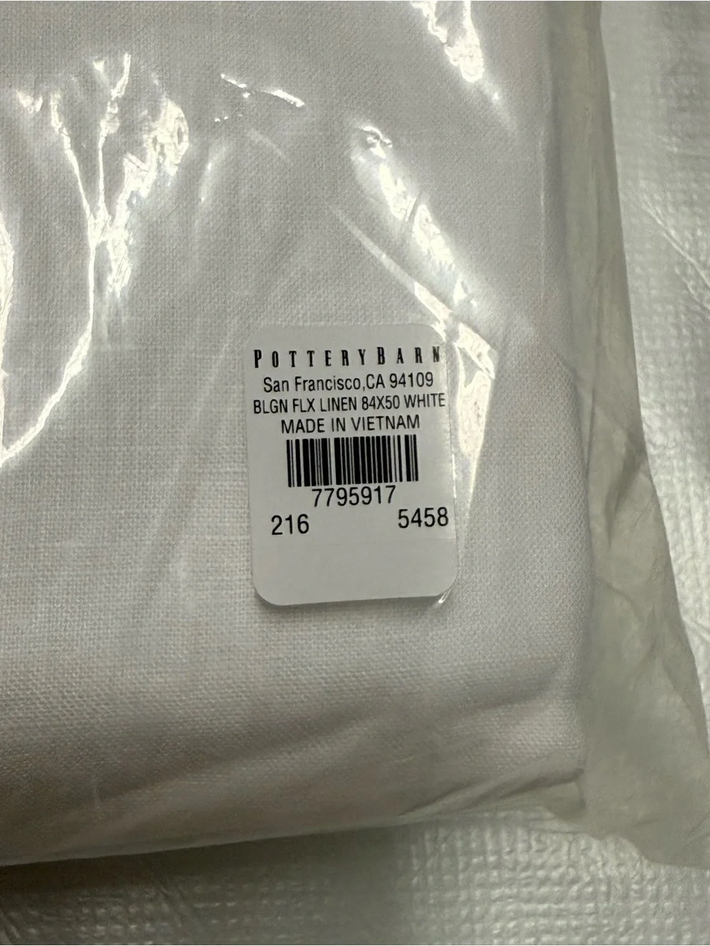 Pottery Barn Belgian Flax Linen 3-in-1 Pole Top Curtain (New)
